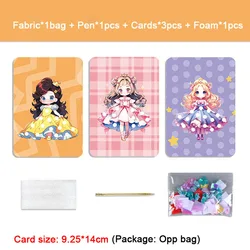 Fabric Art Frenzy: Princess Dress-Up Animal Puzzle & DIY Craft Kit (Style 15)
