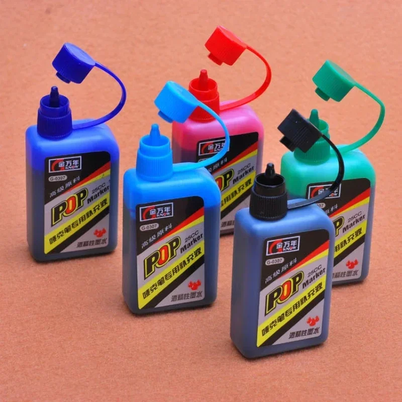 12 Color 25ml Bottled Marker Ink Set with Alcohol Fast Drying Waterproof Student Studio Painting Marker Special Filling Solution