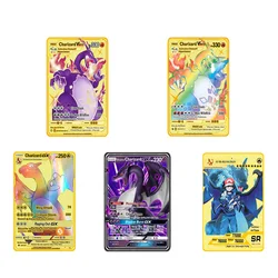 Jeu de cartes Pokemon or Version anglaise GX VMAX, carte métal Rare Charizard, Collection de jouets pour enfants, jeu de Trading, cadeaux, 5 pièces/ensemble, 2022 