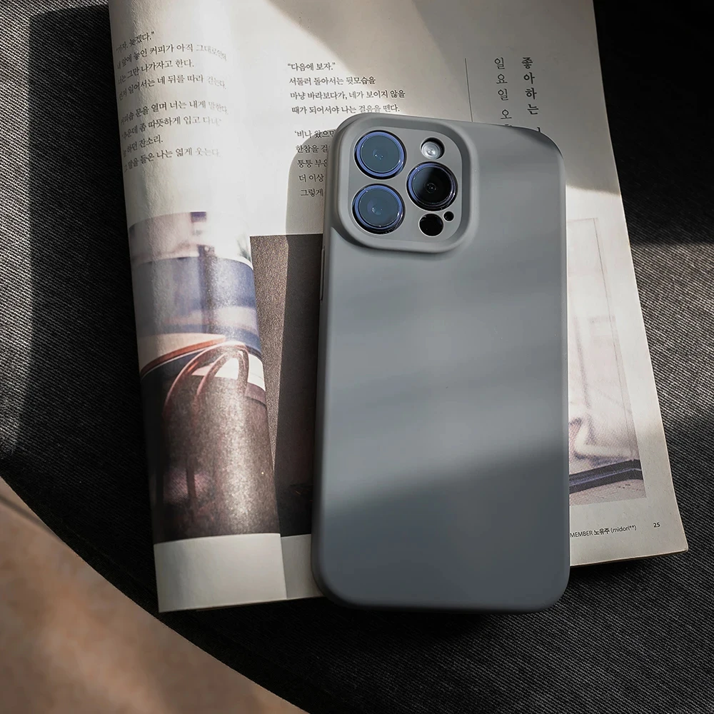 Premium Square Liquid Silicone Phone Case - Colorful Fashion Cover