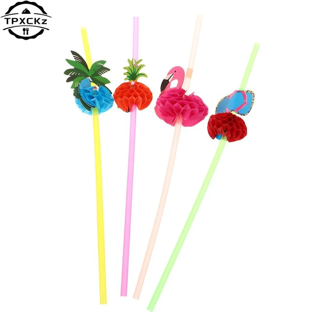 Assorted Flamingo Straws