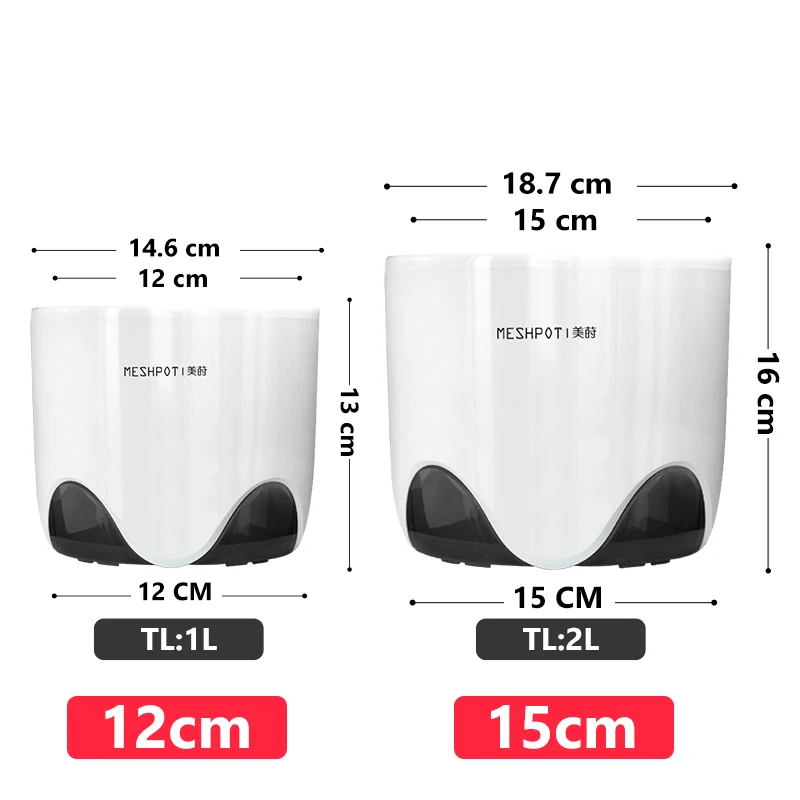 Hydroponic Flower Pot Flower Pot Plant Pot Meshpot Orchid Pots with Holes for Repotting Double Layer Plastic Imitate Ceramic Orchid Planter Provide Good Air Circulation