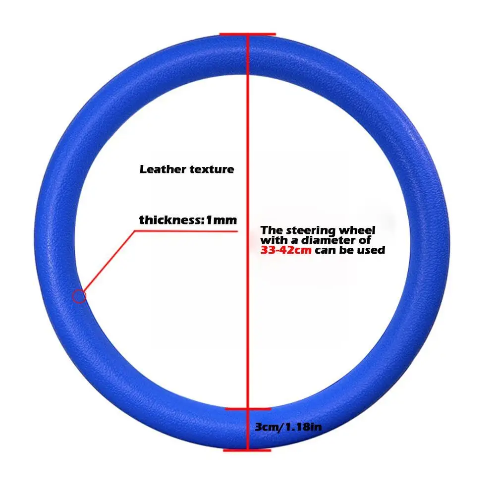 19colors Car Universal Silicone Steering Wheel Elastic Cover Auto Accessories Soft Color Covers Multi Decoration Glove Text D2P7 steering wheel cover