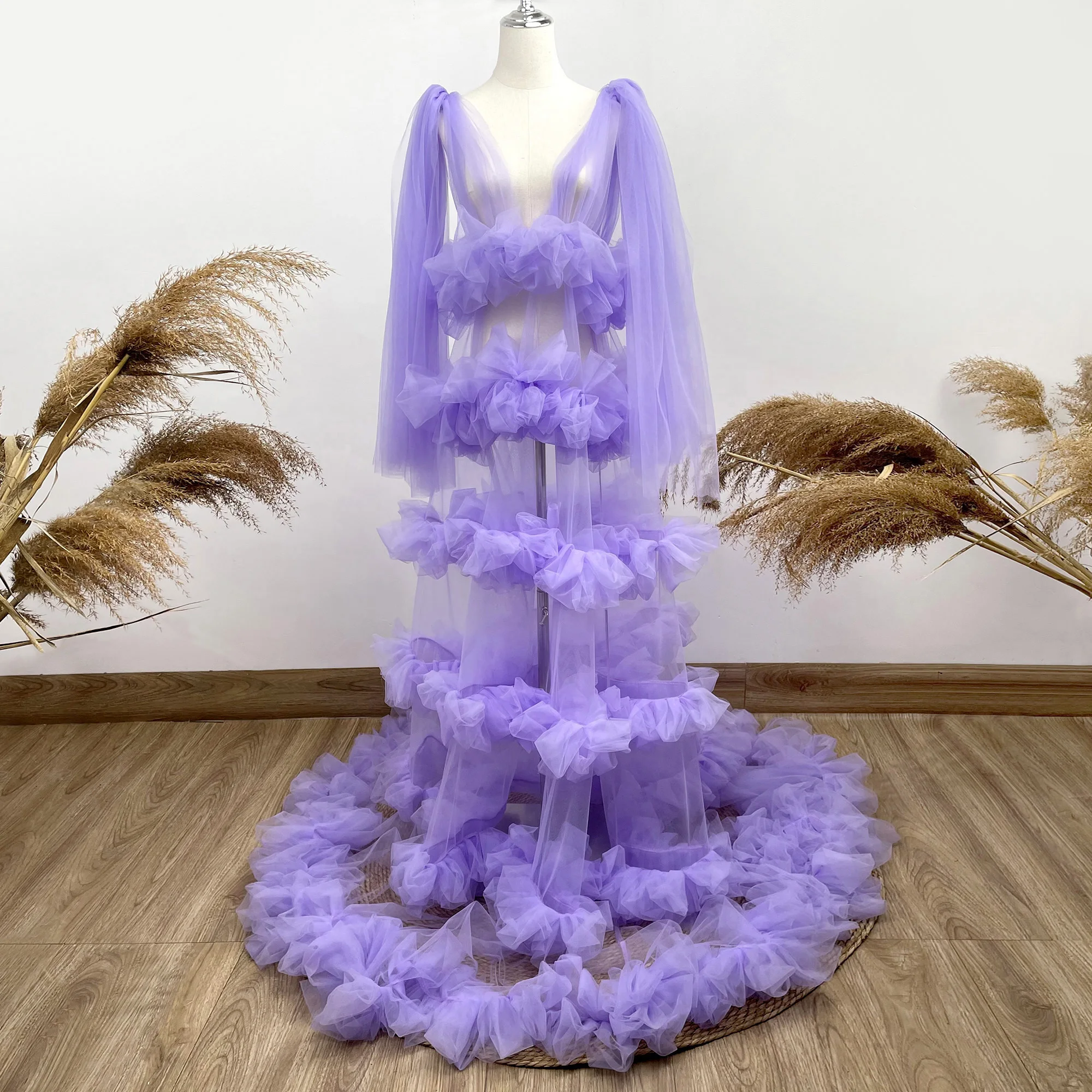 

Don&Judy Sexy Maternity Dresses Maxi Tulle Fluffy Dress Baby Shower Wedding Luxury Photography Accessories for Pregnancy Women