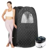 Portable Sauna Steam Sauna Full Body Newly Upgraded Large Space Sauna Quick-Folding Sauna Spa Tent Includes 4L Steamer 1