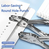Handheld Single Hole Puncher 6mm Diameter Eye-Catching Manual Hole Punch for Students Thick Paper A4 Sheets Cards & DIY Projects 2