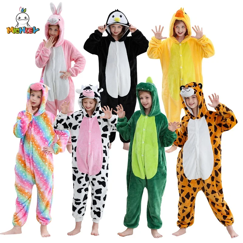Halloween Flannel Blanket Sleepers Winter Hooded Children Family Costume Jumpsuit Sleepwear Robe For Boys Girl