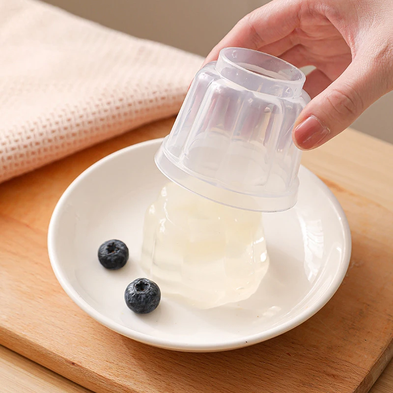 Pastry Tools 1/4Pcs Pudding Mould Plastic Bakeware Reusable DIY Jelly Pudding Cake Mold With Lid Baking Tool