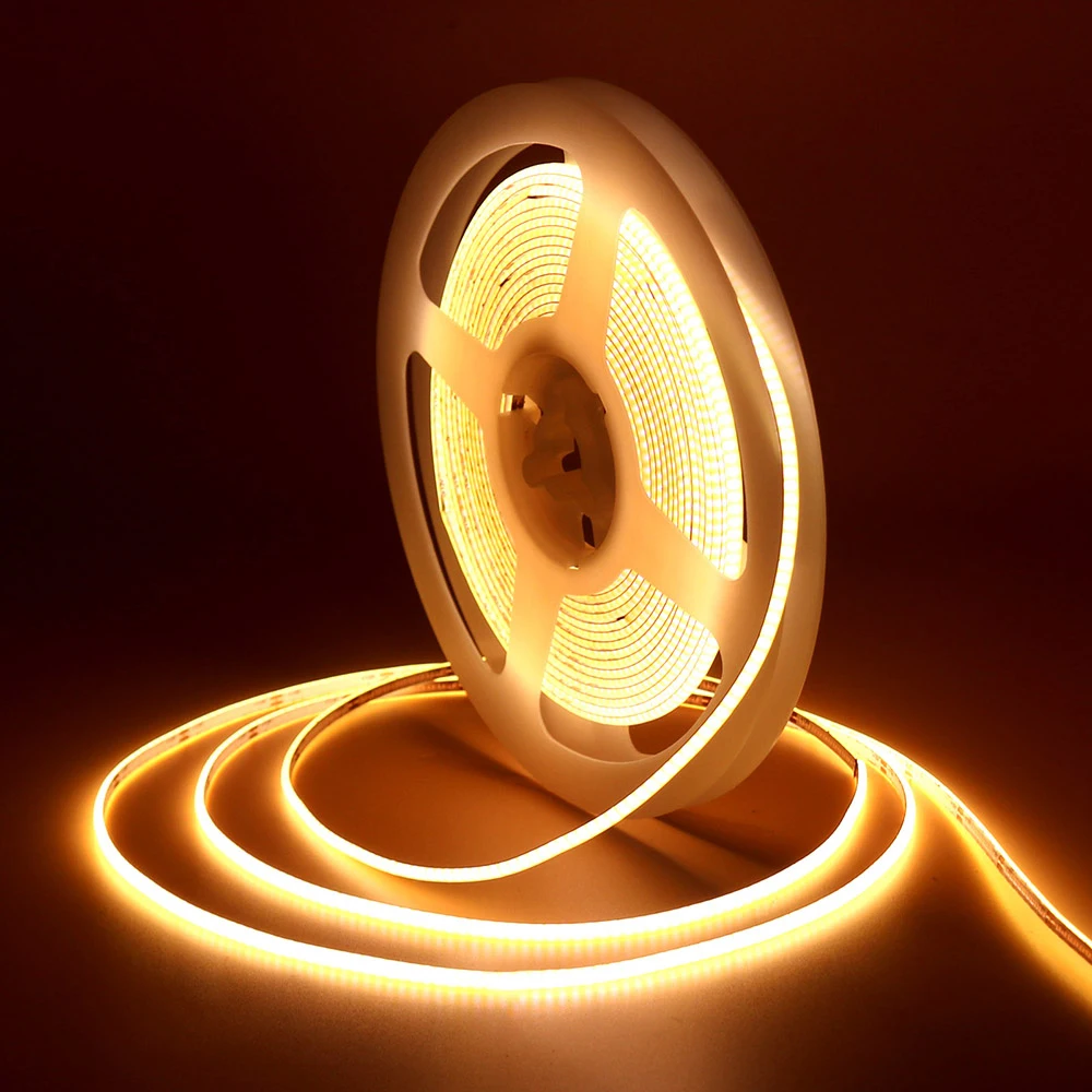 슈퍼 슬림 COB LED 스트립 조명, 2.7mm, 12V, 5V, 480LEDs/m, 거실 침실 오토바이 바, 자동차 조명 리노베이션 장식