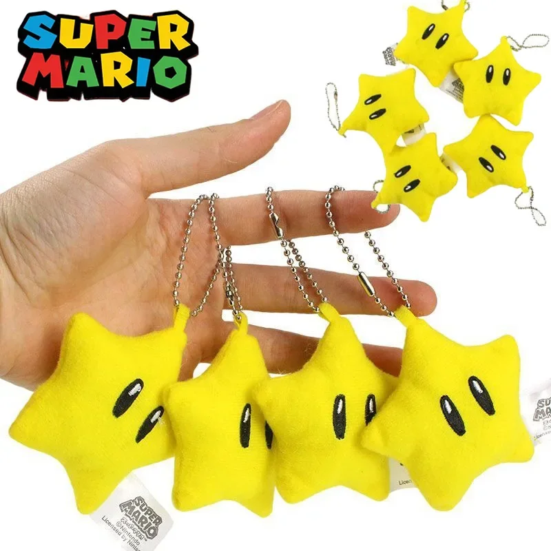 Super Mario Bros Star Cute Keys Portachiavi Peluche Girls Cartoon Car Portachiavi Kawaii Women Bag Accessori Portachiavi Creativo Del Fumetto