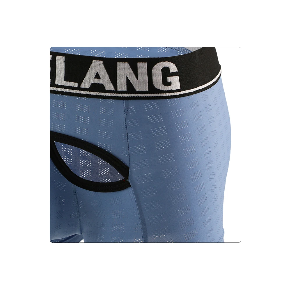 Boxer And Underpants Men\'s Mesh Panties Boxer Shorts Open Front Briefs Men\'s Beach Trunks Elastic Panties Bulge Briefs Underwear