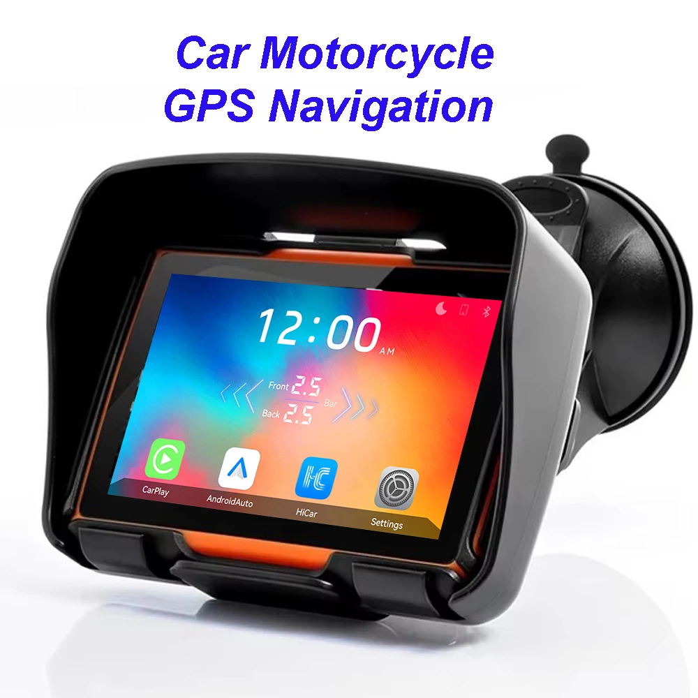 4.3인치 오토바이 GPS 네비게이션 및 자동차 GPS 블루투스 추적기 방수 IPX67 FM BT Bullit 8GB 무료 igo 맵