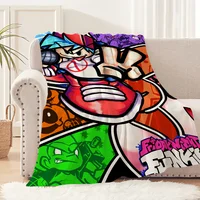 Game Friday Night Cool Funkin Music FNF Blanket Plush Nap Sofa rug for Living Room Office Bedroom Birthday Home Travel Kid Gifts 2