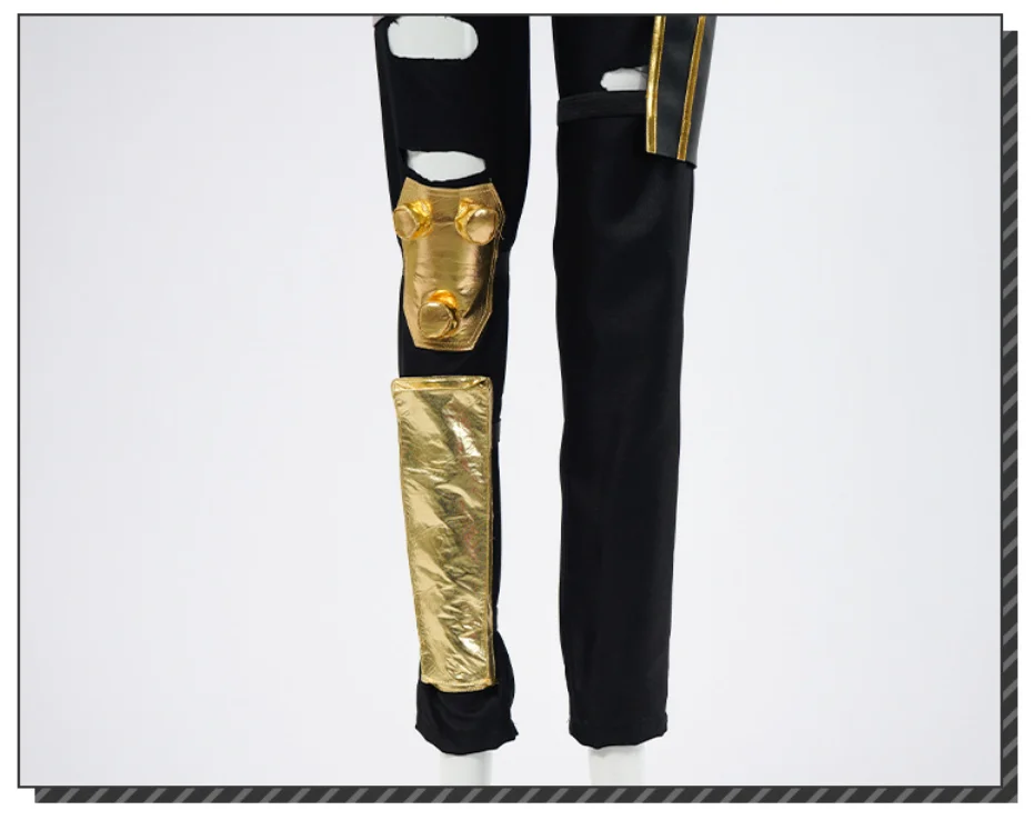 Arcane Vi Black PU Tops Uniform Cosplay Costume