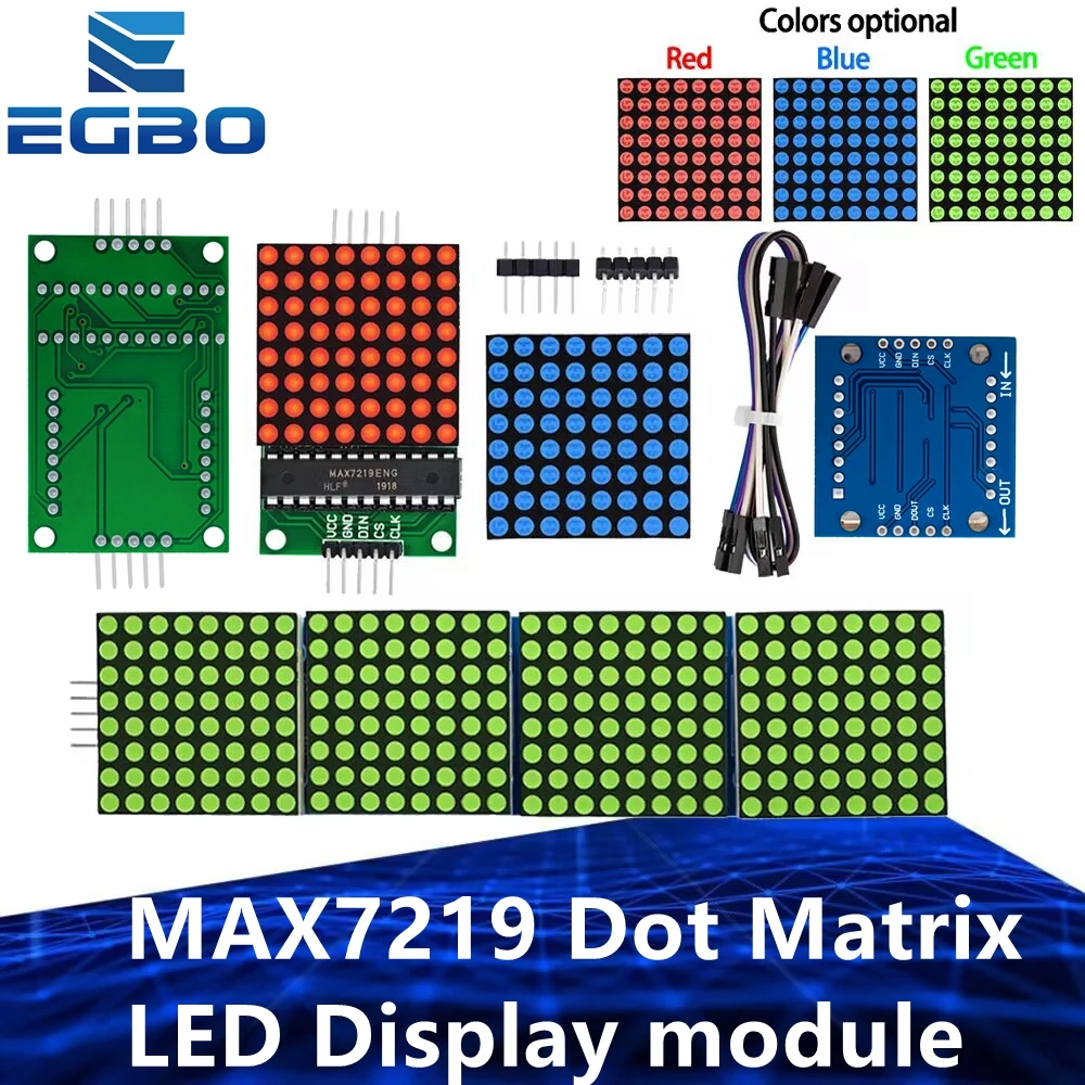 1 Stück egbo max7219 Punkt matrix modul für Arduino Mikro controller 4 in einem Display mit 5p Leitung
