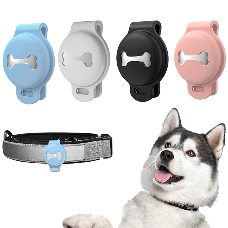 1PCS For Apple Airtag Case Dog Cat Collar GPS Finder Protective Silicone Case apple airtag case