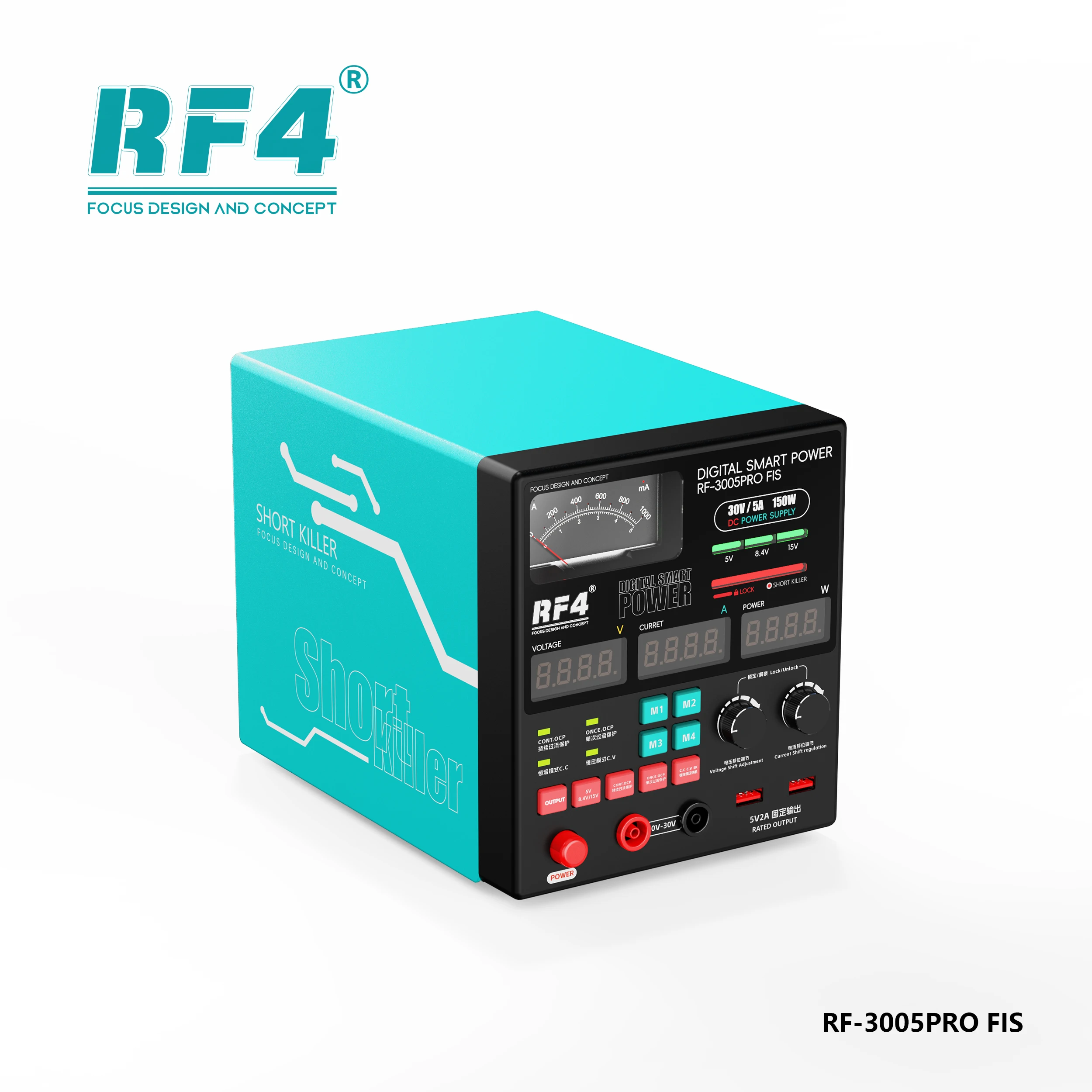 RF-305A 현미경 CNC DC 전원 공급 장치, 디지털 디스플레이, 빠른 프리셋, 다중 안전 보호, 장비 유지 보수