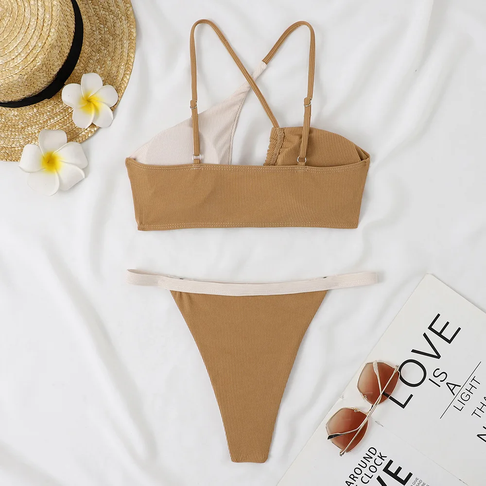 Sexy Micro Bikini Contrast Color Swimsuit Women Swimwear Push Up Thong Bikinis Set Brazilian Bathing Suit Summer Beach Wear