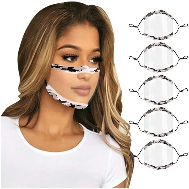 Anti-fog Anti-splash Anti Droplet Face Shield Face Cover Mask Reusable Washable Transparent Visual Adult Protective Mask