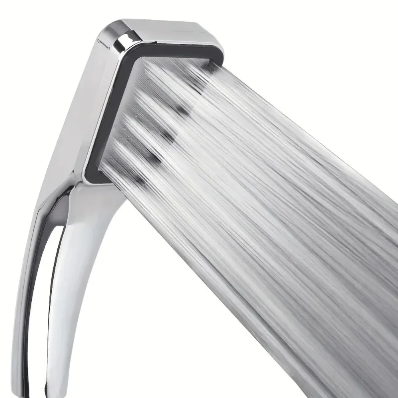 300-Hole High Pressure Square Shower Head - Chrome Rainfall Nozzle with Water Saving Design & Easy Clean Feature for Bathroom