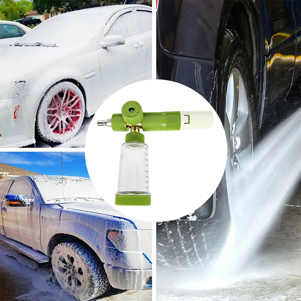 100ml Water Foam Pot With 1/4 Inch Quick Connector Adjustable Pressure Soap Foam Spray Bottles Home Detachable Car Washer Gun