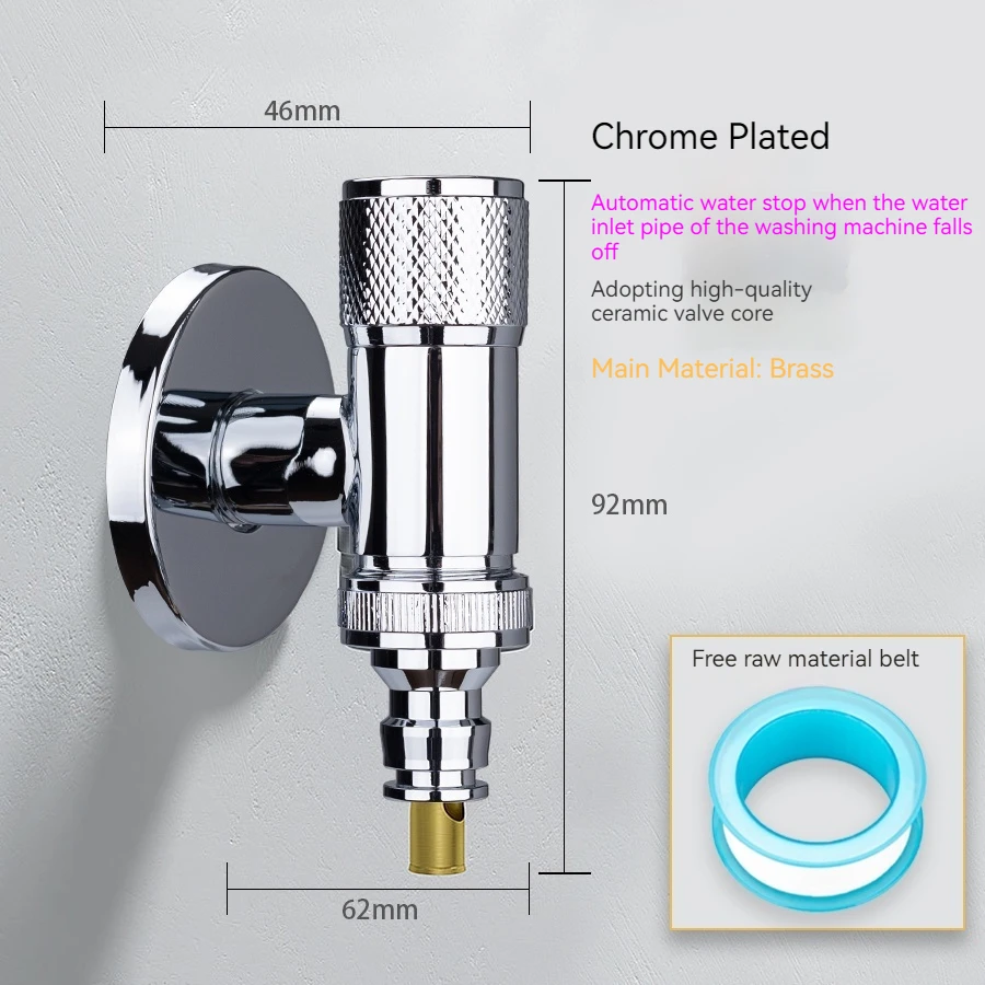 Using High Quality Ceramic Valve Core Special Angle Valve for Washing Machines Can Automatically Stop Water