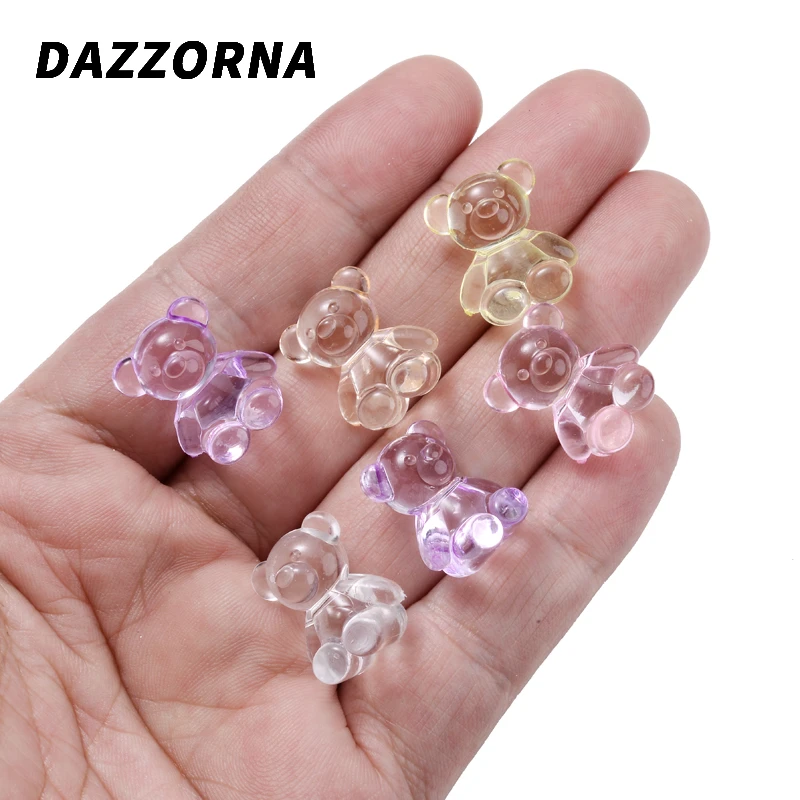 

20pcs 6Color Transparent Acrylic Beads Cute Spacer Beads For Charms Jewelry Making Necklace Bracelet DIY Pendant Accessories