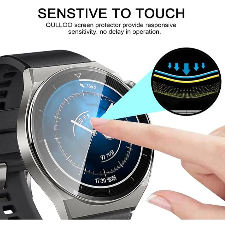 

4Pcs Watch Screen Protector For Huawei Watch GT3 Pro 43mm 46mm Scratch Resistant Hydrogel Film For Smartwatch Accessories