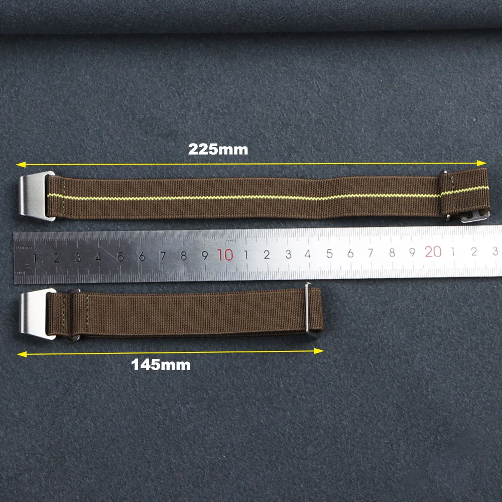 Elastisches Uhrenarmband, 18 mm, 20 mm, 22 mm, für 60er-Jahre, französische Truppen, Fallschirmtasche, Nylon-Uhrenarmbänder, Herren-Universal-Uhrenstoff-Armband – Detail 8