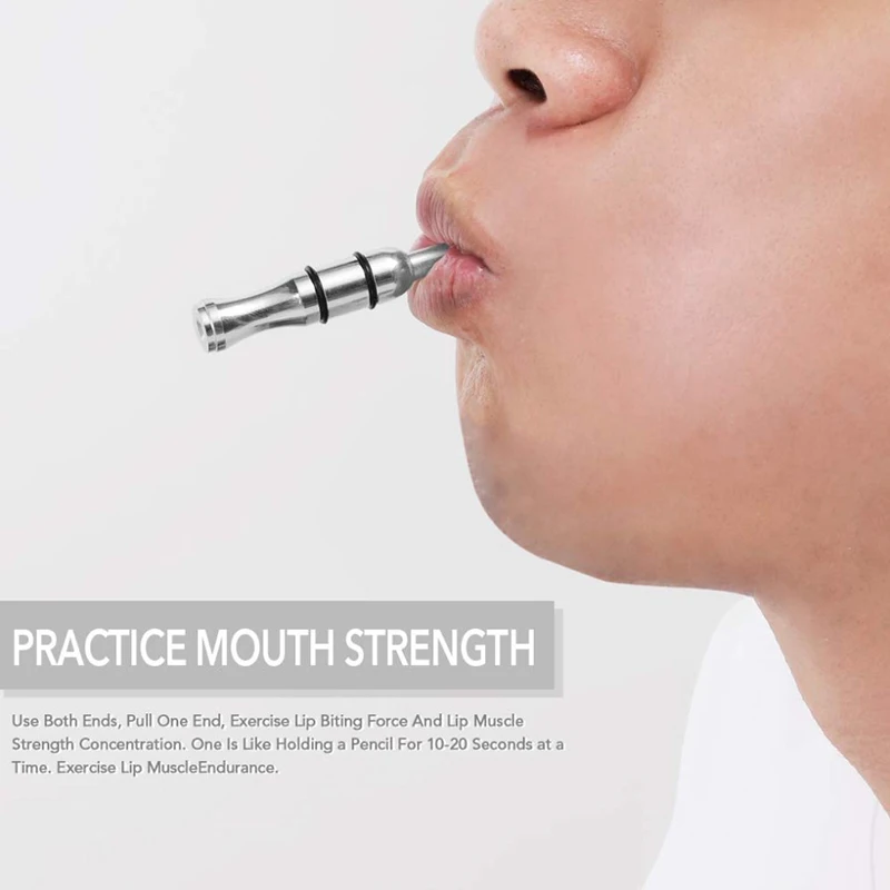 Mouthpiece Trumpet Mouth Strength Trainer Silver for Saxophone Horn Trombone Tuba Accessories