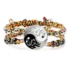 Bracelet tressé Dragon Tai Chi Gossip pour femmes et hommes, meilleurs amis, réglable, Yin Yang, bijoux de Couple à la mode, 2 pièces/ensemble