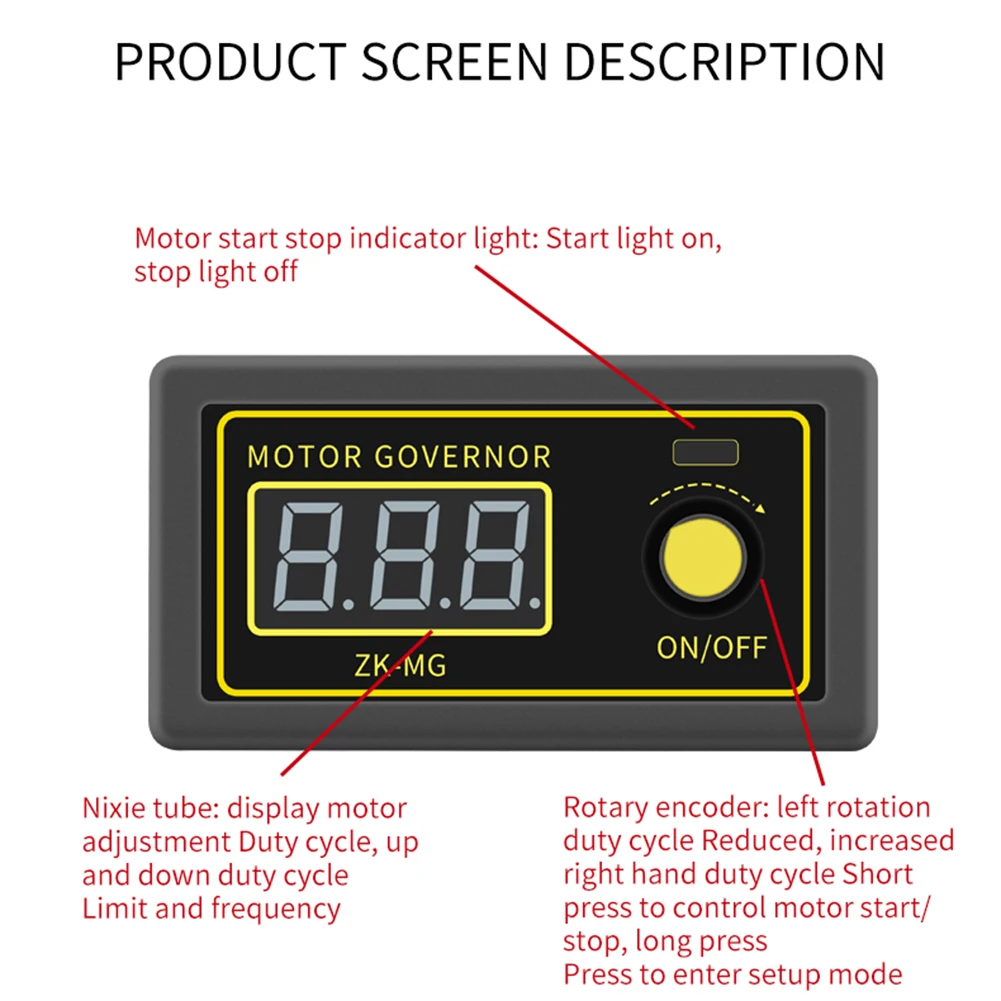 PWM DC 9-60V 12A 500W DC Motor Speed Regulator Fan Speed Control Switch 5V 12V 24V Digital Adjustable Frequency Duty Cycle dc motor speed controller motor speed controller electric motor speed controller fan speed controller