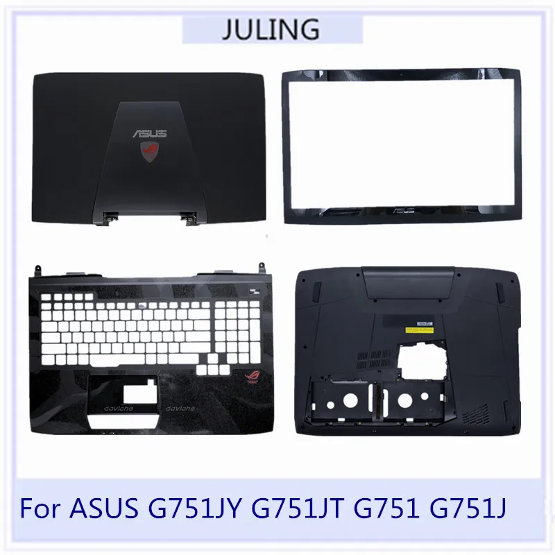 Original Portátil Lcd Voltar Capa Superior Moldura Dianteira Palmrest Case Inferior para Asus G751jy G751jt G751 G751j para Nontouch Touch Versão