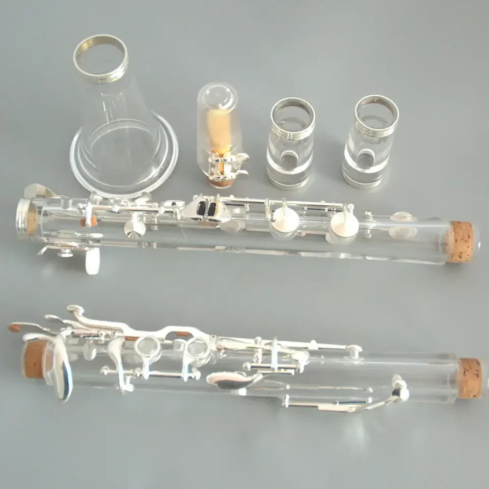 Professional crystal G clarinet silver plated 18 keys instrument