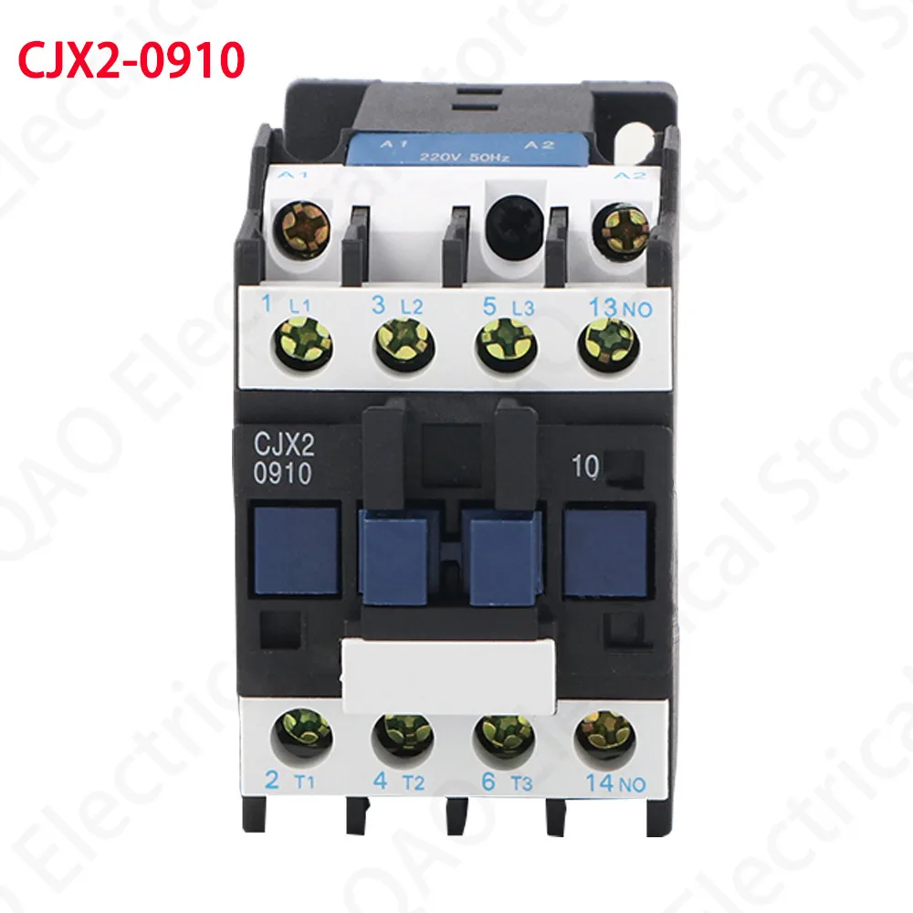 LC1D AC 접촉기 CJX2-0910 9A NO 3상 DIN 레일 장착 전력 접촉..