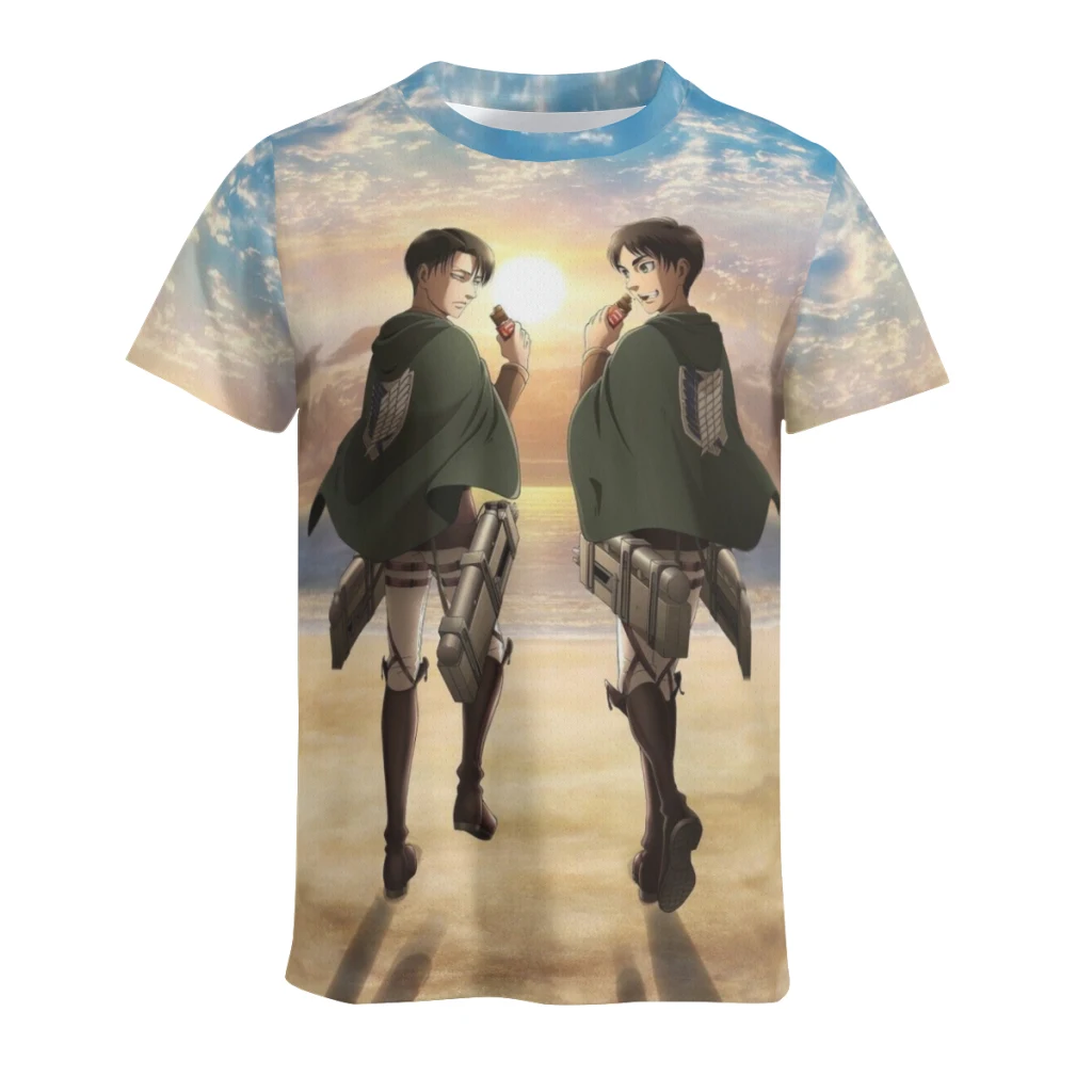 thumbnail image 1 of Camiseta de manga corta con cuello redondo y diseño retro de Wings of Liberty Attack on Titan para hombre, nueva camiseta de verano de manga corta, 1 of 5
