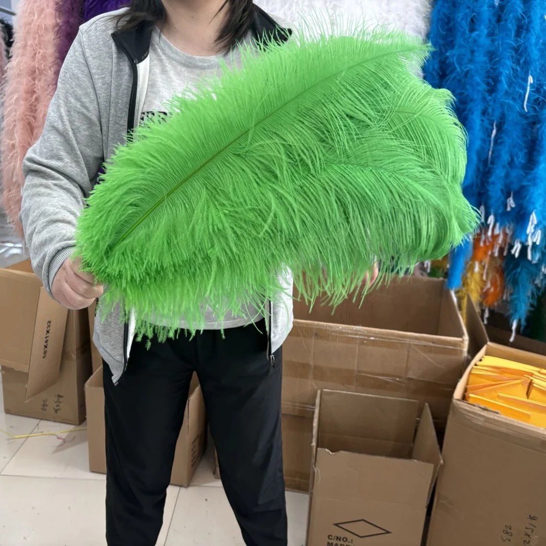 Sowder 20pcs Natural Ostrich Feathers - 10-12 Inch Dark Green Plumes For Wedding Decor, Centerpieces, Crafts - View #2