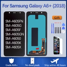 For Samsung Galaxy A6 Plus A6+ A605 SM-A605F LCD Display Screen Replacement For Samsung A605FN A605G A605GN Screen LCD Amoled