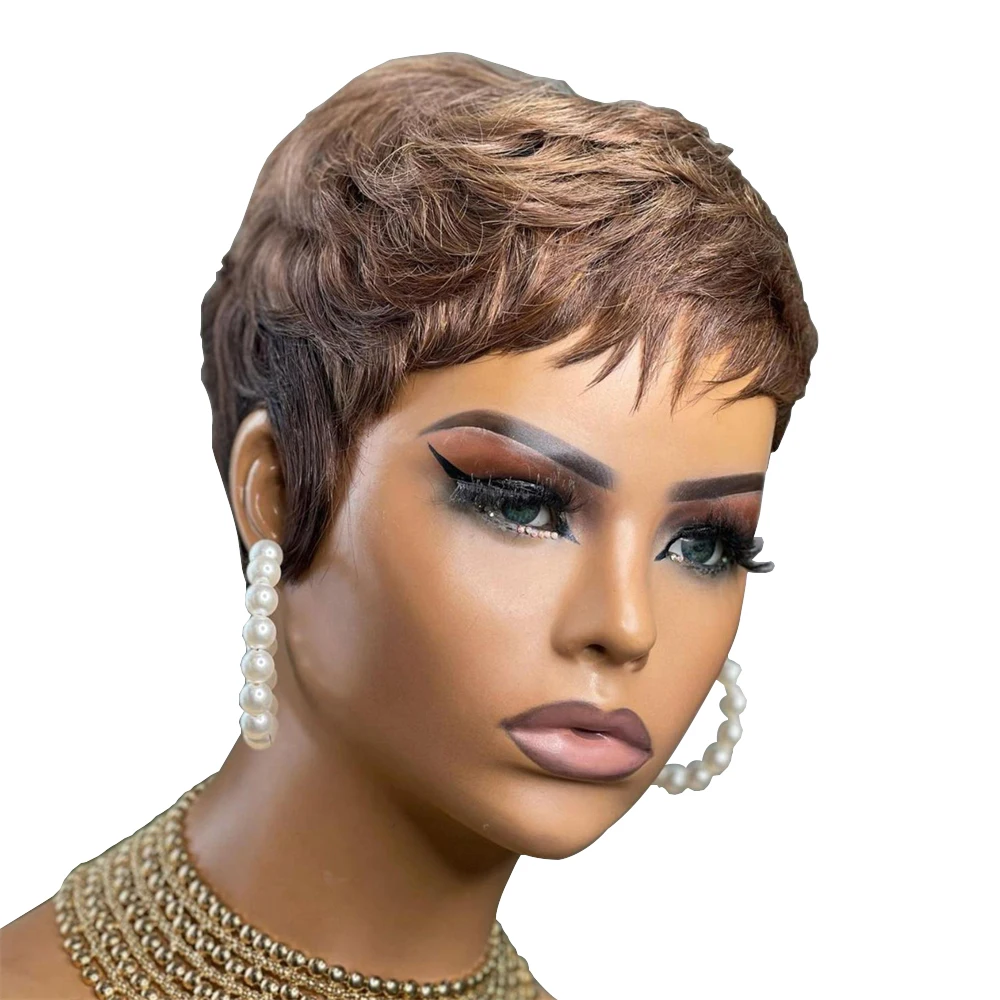 Short Pixie Cut Wigs Human Hair Wigs For Black Women Brazilian Remy Hair Full Machine Made Styles For Women Bob
