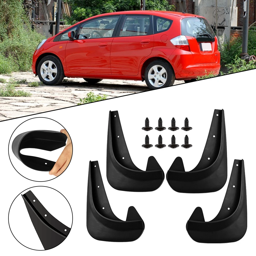 

4pcs Universal For Small Cars Car Mud Flaps Splash Guards Fender Mudguards Effectively Blocks Sediment And Protects Vehicles