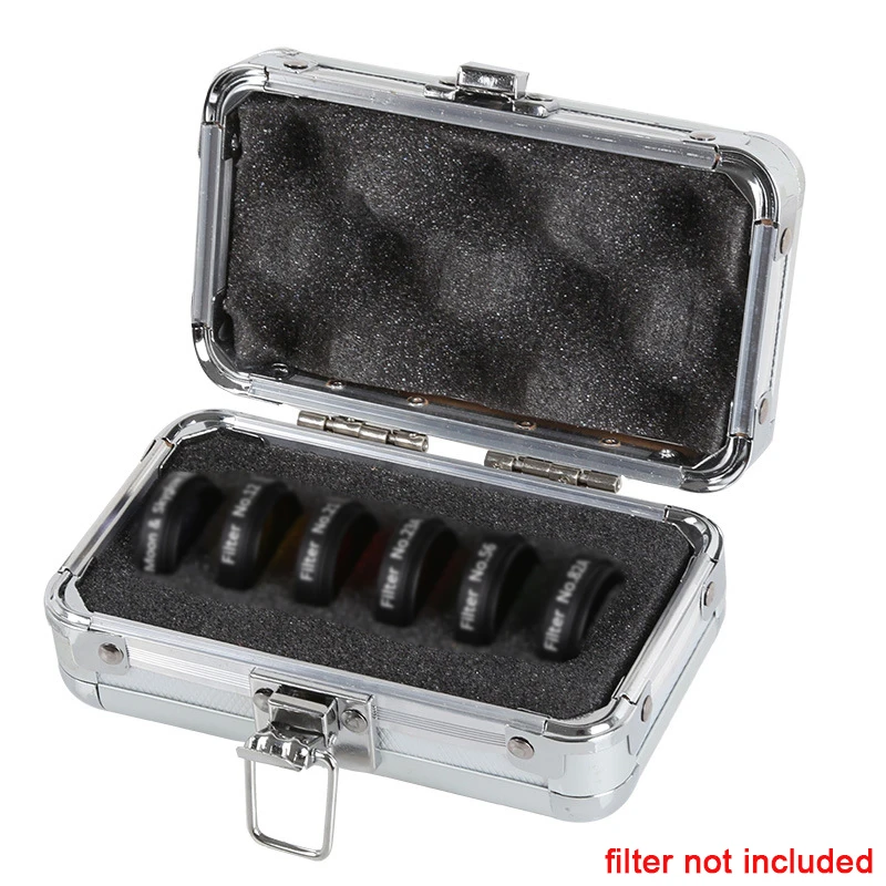 Telescope Filter Storage Box Aluminum Made with Sponge Protective Layer for 6pcs Filters 3