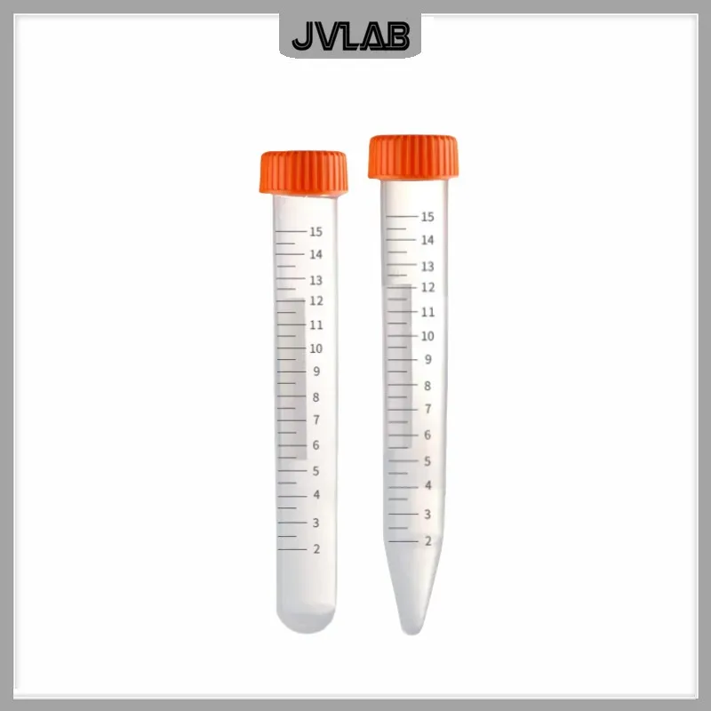 Conical Centrifuge Tube 15 mL Plastic Sample EP Tube PP Test Bottom Tip / Round Pack of 12/pkK