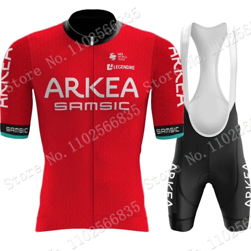 

2023 Arkea Samsic команда Велоспорт Джерси комплект с коротким рукавом Мужские красные французская одежда дорожные велосипедные рубашки костюм велосипед шорты нагрудник MTB Ropa