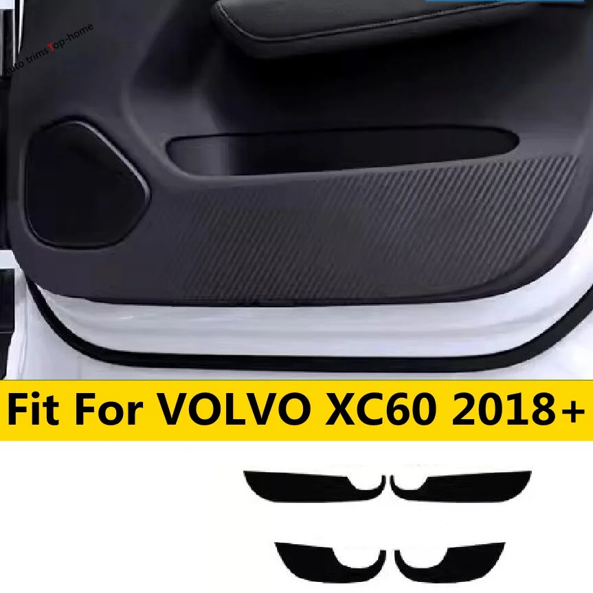 

For VOLVO XC60 2018 - 2021 Door Anti Kick Pad Black Carbon Fiber Protective Cover Anti-Dirty Film Strip Sticker Car Accessories