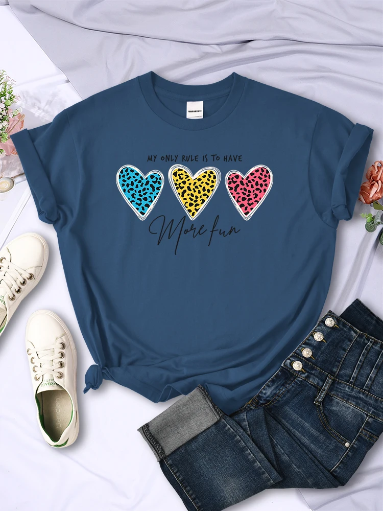 My Only Rule Is To Have More Fun Print T-Shirts Women Summer Cool