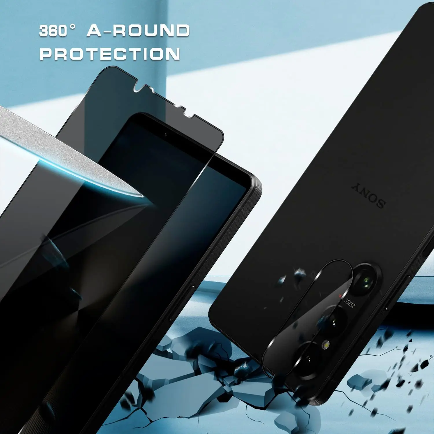 Anti-Spy Tempered Glass Privacy Screen Protector with Anti-Glare Feature