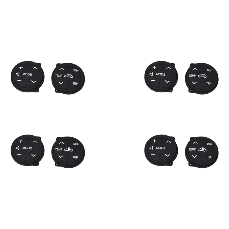 

4X For Toyota Prius 30 XW30 09-15 Prius C Aqua Button Multifunction Steering Wheel Switch Control Button Panel Rubber
