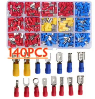 Insulated Cable Connector Electrical Wire Crimp Spade Butt Ring Fork Set Ring Electric Crimp lugs Rolled Terminals Assorted Kit - Image 10