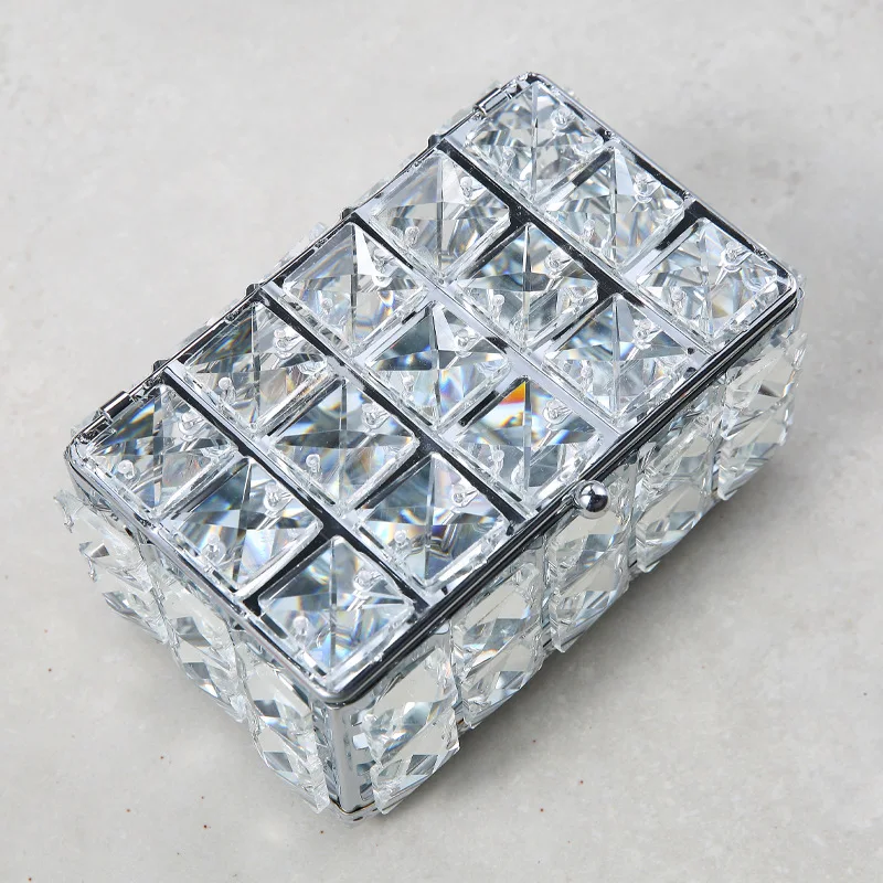 Crystal Jewelry Box Flip Open Creative Jewelry Box Jewelry Box High-End Storage Gift Box