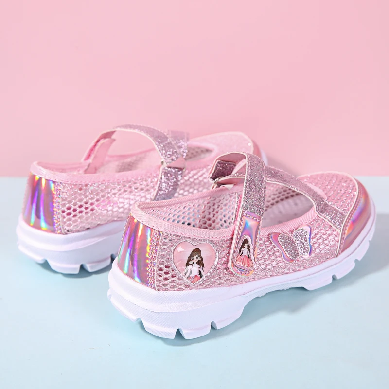 Girls Sandals Cartoon Sweet Soft Sole Children Beach Shoes Children's Summer Floral Sandals Princess Shoes Fashion Cute - 4